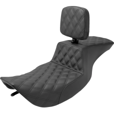 Saddlemen Tour Step-Up Seat - Rider Backrest - Full Lattice Stitch - FLHR/FLHX '97-'07 - 0801-1474  897-06-195BR