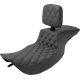 Saddlemen Tour Step-Up Seat - Rider Backrest - Full Lattice Stitch - FLHR/FLHX '97-'07 - 0801-1474  897-06-195BR