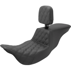 Saddlemen Tour Step-Up Seat - Rider Backrest - Rider Lattice Stitch - FL '08-'24 - 0801-1464  808-07B-192BR