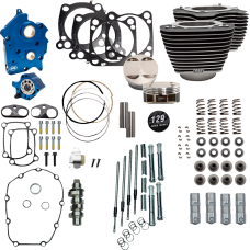 S&S Cycle 129" Power Package Engine Performance Kit - Chain Drive - Oil Cooled - Highlighted Fins - M8 - 0904-0100 310-1223 S&S Cycle 129" Power Package Engine Performance Kit - Chain Drive - Oil Cooled - Highlighted Fins - M8 - 0904-0100 310-1223