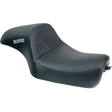 Slyfox Drifter Seat - Gray Logo - Black Vinyl w/ Slipstop - Carbon Fiber - XL '04-'22 - 0804-0811  4684B-slyfox