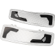 Slyfox Driver Floorboards - Black Polished - Touring - 1621-1153  SF-905-00-2