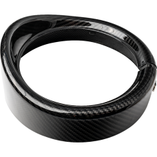 Slyfox Headlight Trim w/ Visor - 7" - Gloss - 2001-2732  1508-3111