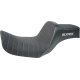 Slyfox Highnoon Seat - Vinyl - Classic Stitch - Gray Logo - Dyna '12-'16 - 0803-0755  4694B-slyfox
