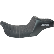 Slyfox Highnoon Seat - Vinyl - Classic Stitch - Gray Logo - FL '97-'07 - 0801-1993  4702B-SlyFox