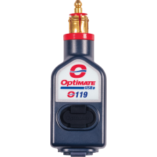 Tecmate Dual USB Charger - Optimate - 180° BIKE Plug/12V - In-Line - 3807-0687  O-119