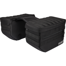 Thrashin Supply Co. Escape Saddlebags - Black - 3501-1961  TSB-0007