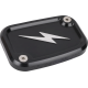 Thrashin Supply Co. Master Cylinder Cover - Brake - Front - Black/Twice-Cut - 0610-2385  TSC-3176-4