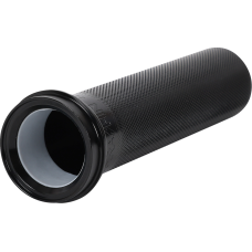 Thrashin Supply Co. Throttle Tube - Knurled - 1" - TBW - Black - 0632-0983  TSC-2704-1