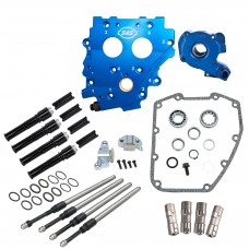 S&S Cycle Chain Drive Cam Chest Kit Without Cam, With Black Pushrod Tubes, and Chain Tensioner, for 1999-2006 bt except 2006 Dyna