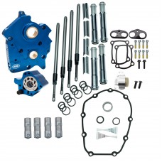 S&S Cycle Chain Drive Cam Chest Kit Without Cam, With Chrome Pushrod Tubes, and Chain Tensioner, for Water Cooled 2017-up M8 Models 310-1265