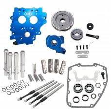 S&S Cycle Gear Drive Cam Chest Kit Without Cam, With Chrome Pushrod Tubes for 1999-2006 bt except 2006 Dyna