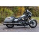S&S Cycle Lava Chrome Mk45 Muffler with Black Cutlass End Caps for 2017-'24 M8 Touring 550-1113