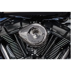 S&S Cycle Lava Chrome Stealth Mini Teardrop Air Cleaner Kit for 2017-2023 M8 Models 170-0782