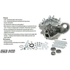 S&S Cycle Crankcase, Assembly, 3-5/8" Bore, Alt/Gen, 1970+ Primary, 1948-'84 Custom 31-0022