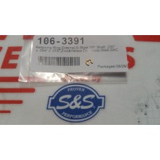 S&S Retaining Ring, External, E-Style, 1/8″ Shaft, .230″ x .094″ x .015″, Zinc & Yellow Chromate, Steel 106-3391