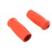 V-Twin Replica Short Stock Handlebar Grip Set Orange 28-0383 3310-35B