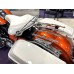 V-Twin White Leather Solo Seat Kit 47-0927