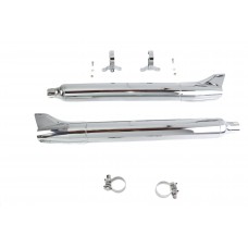 V-Twin 1961 Style Fishtail Muffler Kit Chrome 30-1301