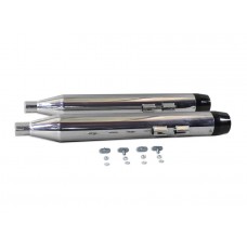 V-Twin Factory Sample Muffler Set with Black Medium Tapered End 30-0692