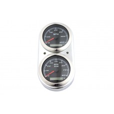 V-Twin GPS Speedometer and Tachometer Dash Kit Chrome 39-0840