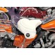 V-Twin White Leather Solo Seat Kit 47-0927