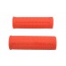 V-Twin Replica Waffle Handlebar Grip Set with Plug Hole Orange 28-0489