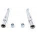 V-Twin Chrome 20 inch Megaphone Upsweep Slip On Muffler Set 30-2168
