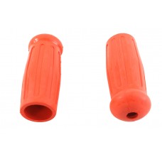 V-Twin Replica Short Stock Handlebar Grip Set Orange 28-0383 3310-35B