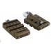 V-Twin 50500993 Grate Passenger Footpeg Set Bronze - 27-1288