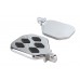 V-Twin Factory Sample Chrome Mini Footboard Set with Diamond Design - 27-2411