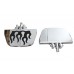 Wyatt Gatling Factory Sample Passenger Mini Footboard Set with Flame      Design - 27-2412