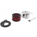 V-Twin 4-1/2" Louvered Air Cleaner Chrome - 34-0025