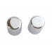 V-Twin 48035-09 Small Magnetic Docking Points Cover Set Chrome - 37-1156