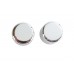 V-Twin 48218-10 Short Magnetic Docking Points Cover Set Chrome - 37-1158