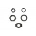 V-Twin Parkerized Rear Axle Nut and Lock Kit - 44-1046