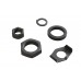 V-Twin Parkerized Rear Axle Nut and Lock Kit - 44-1046