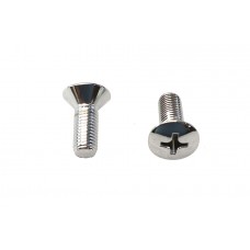 V-Twin 33822-36 Phillips Head Chrome Screw Set - 73-0252