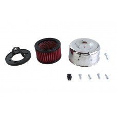 V-Twin 4-1/2" Louvered Air Cleaner Chrome - 34-0025