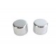 V-Twin 48218-10 Short Magnetic Docking Points Cover Set Chrome - 37-1158