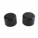 V-Twin 48221-10 Short Magnetic Docking Points Cover Set Gloss Black - 37-1159