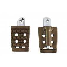 V-Twin 50500993 Grate Passenger Footpeg Set Bronze - 27-1288