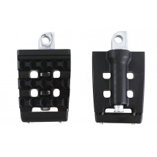 V-Twin 50501558 Grate Style Passenger Footpeg Set Black - 27-1285