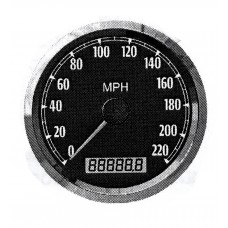 V-Twin 85mm GPS Speedometer Black - 39-0852