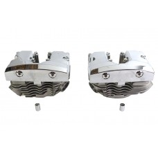 V-Twin Cylinder Head Set with Chrome Rocker Box - 10-1880