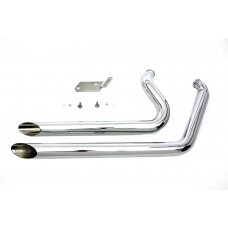 V-Twin Factory Sample Wyatt Gatling Exhaust Drag Pipe Set Side - 30-0708