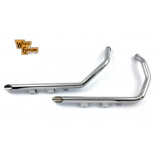 V-Twin Factory Sample Wyatt Gatling Exhaust Drag Pipe Set Slash Cut - 30-0718