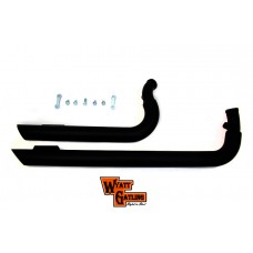 V-Twin Factory Sample Wyatt Gatling Exhaust Drag Pipe Set Slash CutBlack - 30-0705