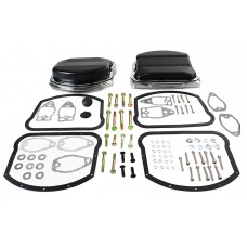 V-Twin Panhead Evolution Rocker Box Set Black - 11-1658