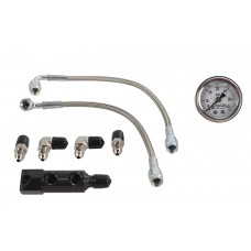 V-Twin Panhead Rocker Box Oil Line and Gauge Kit - 40-0759